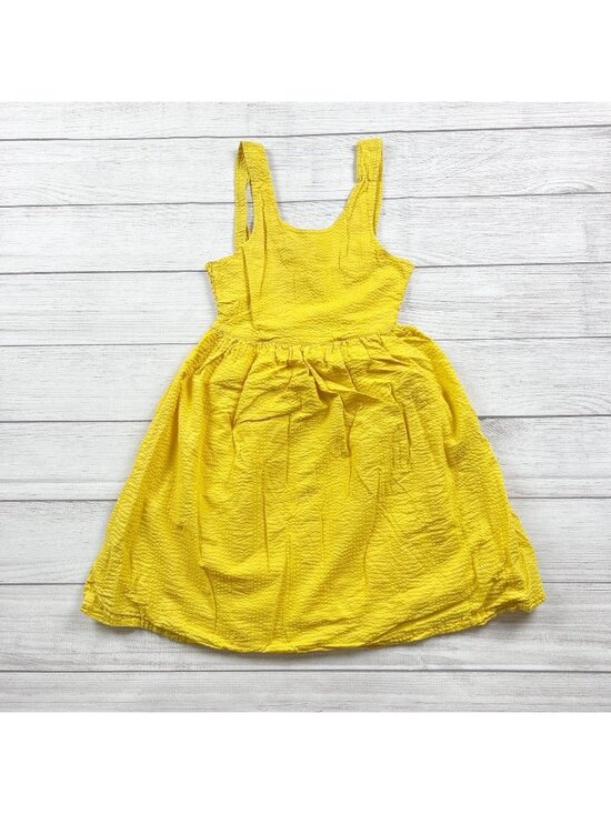 Crewcuts Other - Crewcuts Girls Yellow Cotton Seersucker Sleeveless Sundress 10